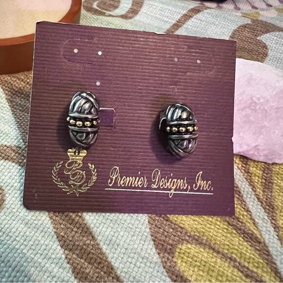 Premier Designs Post Clip Earrings NEW - Picture 1 of 4
